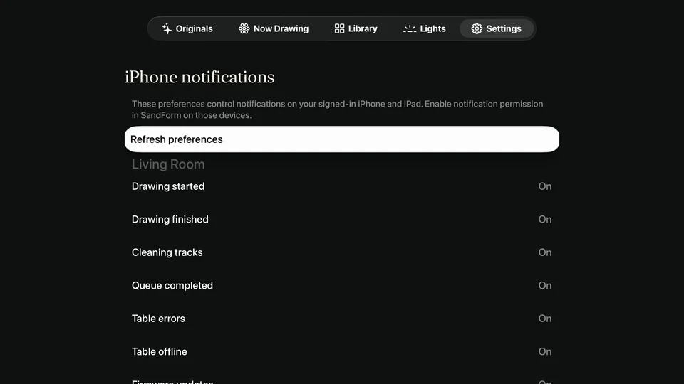 iPhone notifications in Sandform for Apple TV