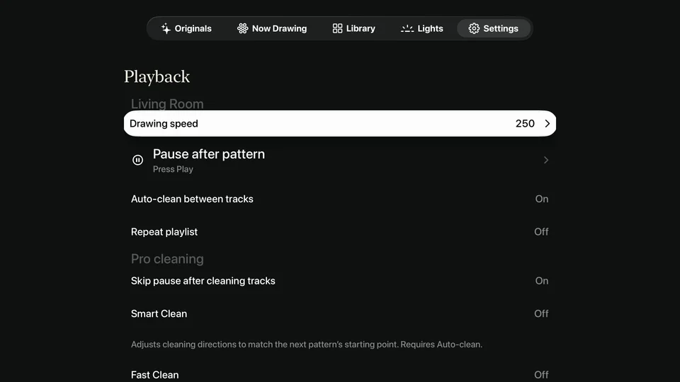 Playback preferences in Sandform for Apple TV