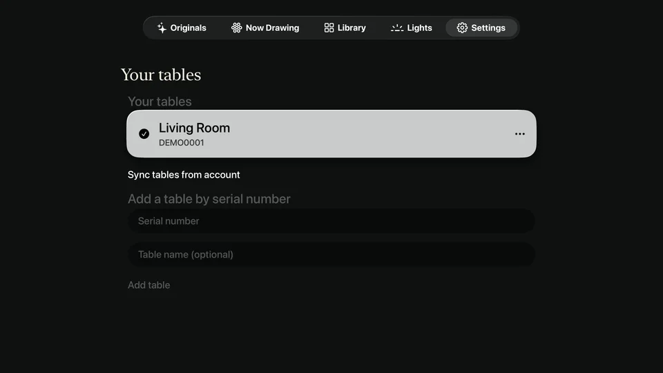 Your tables in Sandform for Apple TV